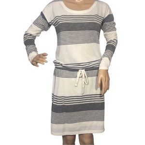 Gap Size XS Long Sleeve Drawstring Waist Scoop Neck Pullover T-shirt Dress
